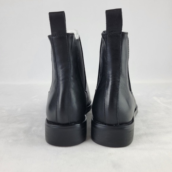 Black Leather Stitch Detail Chelsea Boots Women's Size 7 EU 38 Pull On Grunge - Picture 4 of 7